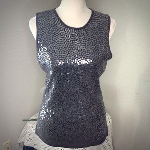 Vintage 90’s Sequined Wool/Angora Sweater/Vest, Sz SP